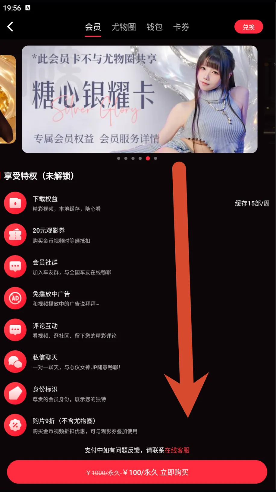 11. 银耀卡:截图价100元永久界面截图或安全提示图